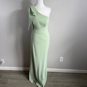 azzi bridesmaid dresses Elegant One-Shoulder Junior Bridesmaid Dress | Flowy Chiffon Formal Gown